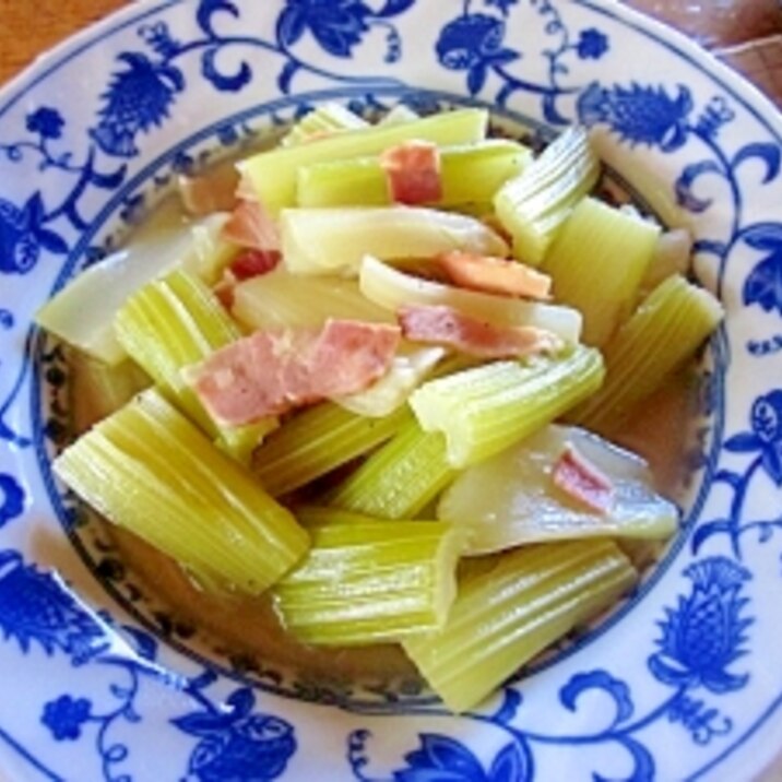 圧力鍋で~セロリのコンソメ煮